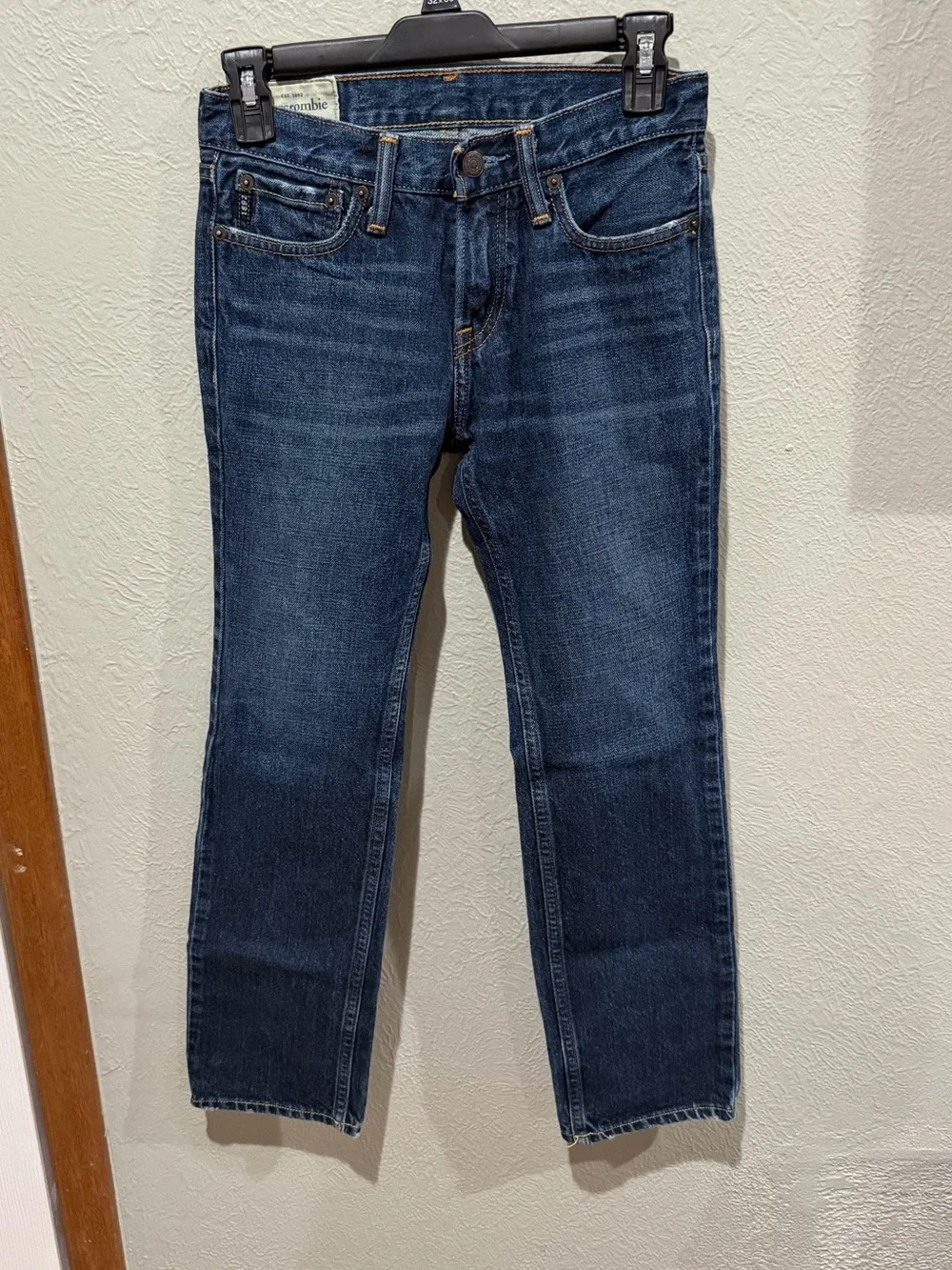 Abercrombie & Fitch Kids Dark Indigo Straight Jeans Size 12 EUC